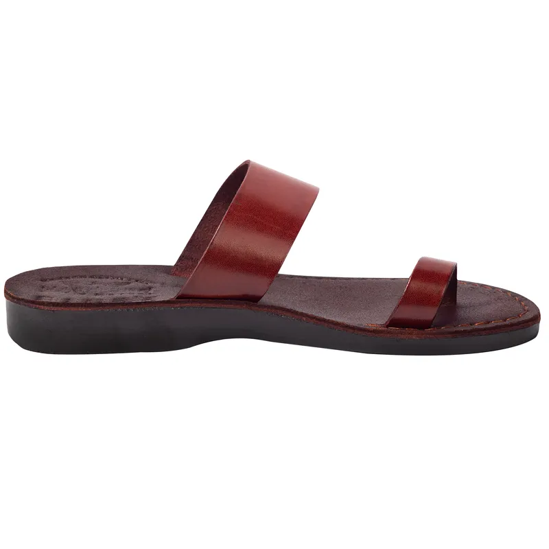 Holy Land Market Men/Women Biblical Jesus Leather/Suede Sandals/Slides From Jerusalem (Suede IV)